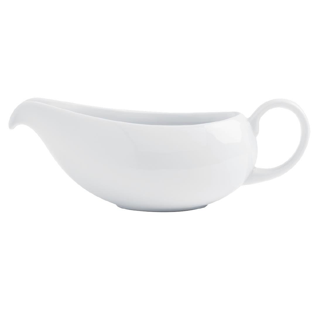 Royal Porcelain Classic Gravy Boat in White Sleek & Polished Finish 380ml 2 pack