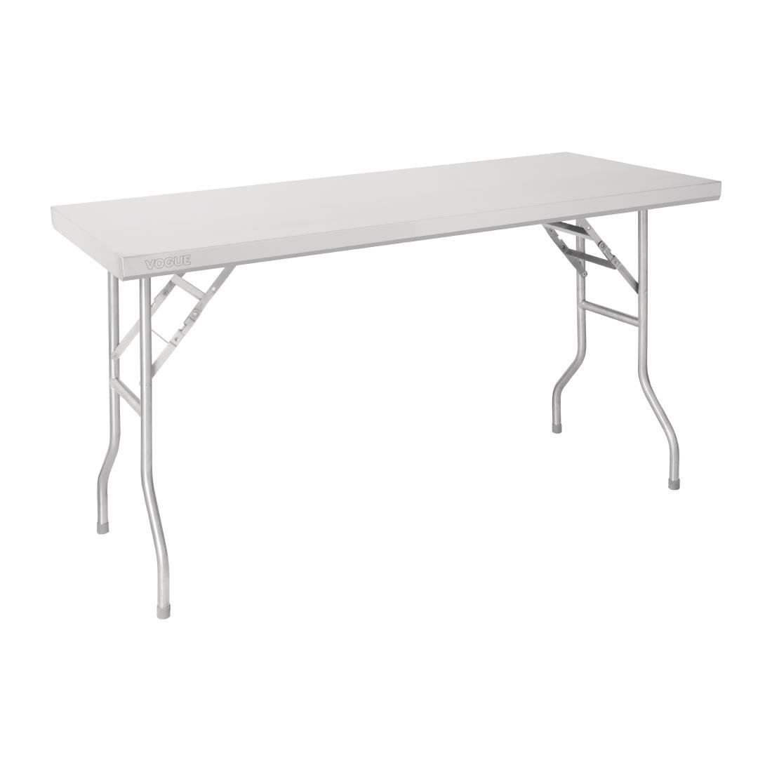 Vogue Stainless Steel Folding Work Table Sturdy Durable Kitchen Outdoor Indoor