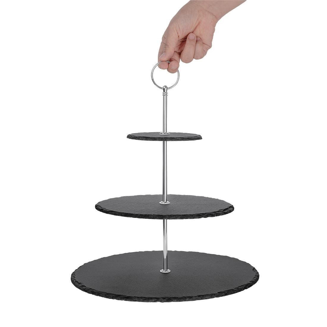 Olympia 3 Tier Slate Etagere Cake Stand Fridge and Freezer Safe - 300x345mm