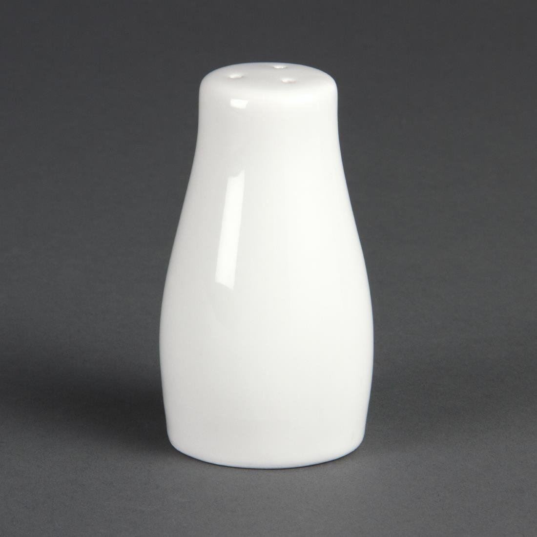 Olympia Salt Shaker in White Fully Vitrified - Tableware - 90mm 12pc