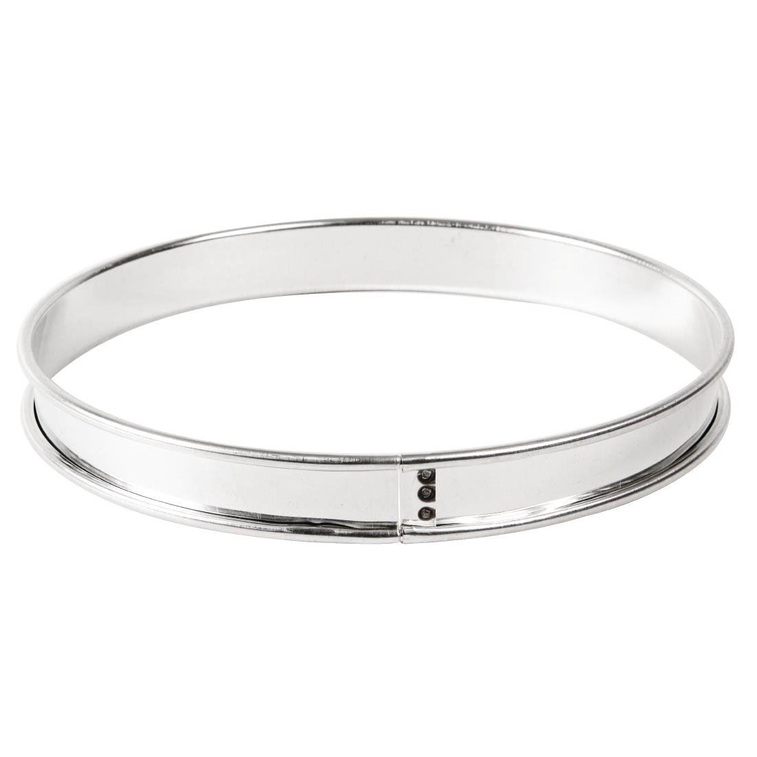 Plain Flan Ring in Silver Made of Robust Stainless Steel 26.5cm 1(H) x 10.5