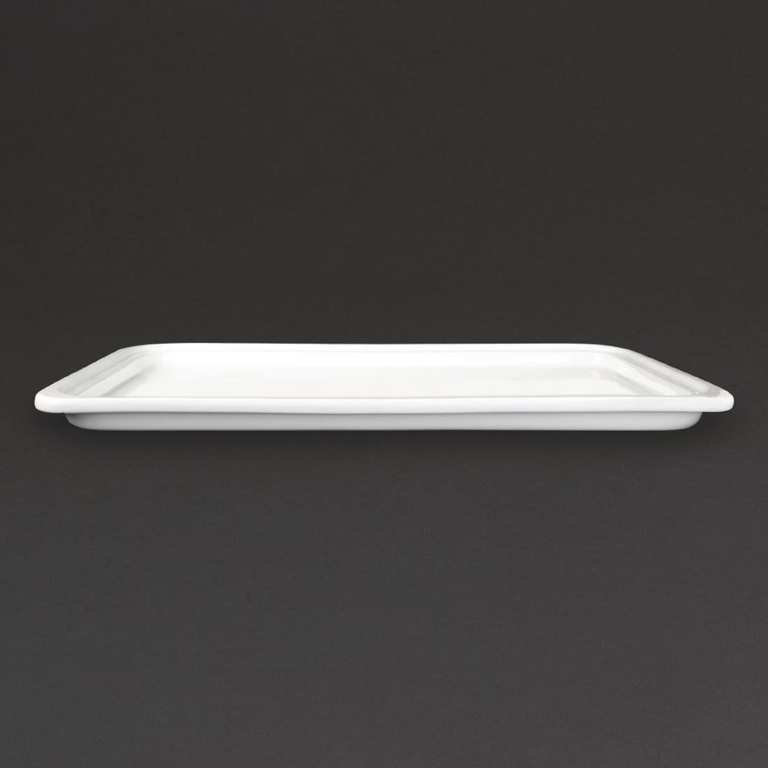 Olympia Whiteware 1/1 Gastronorm Dish White Porcelain 30(H) x 325(W) x 530(D)mm