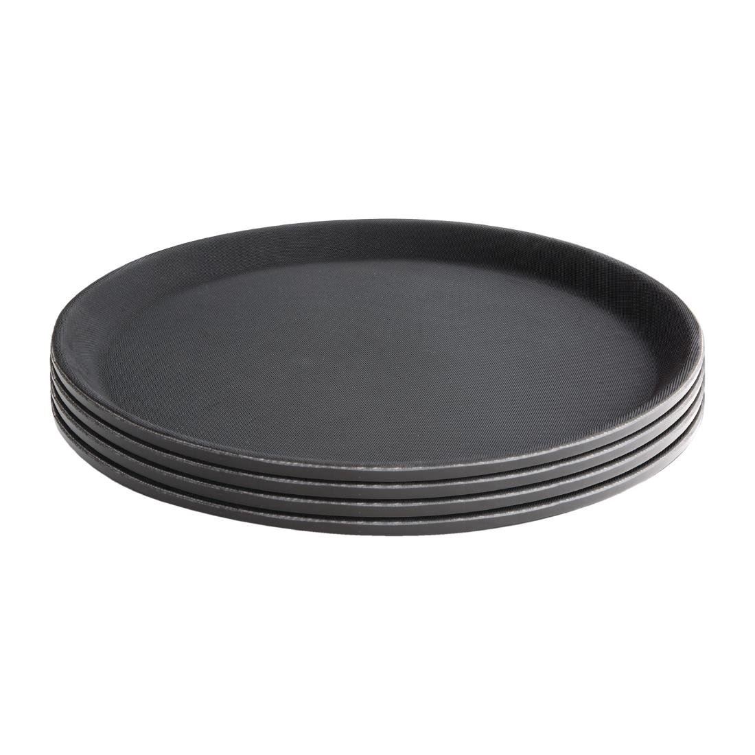 Kristallon runde Antirutschschale in schwarz aus Fiberglas - 406 mm - Produktbild 7