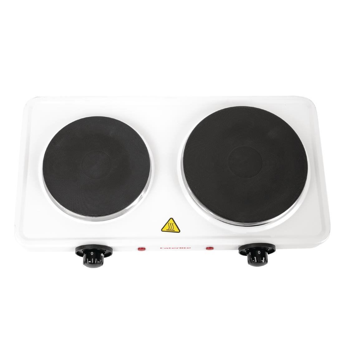 Caterlite Electric Countertop Boiling Rings Double with Non Slip Rubber Feet