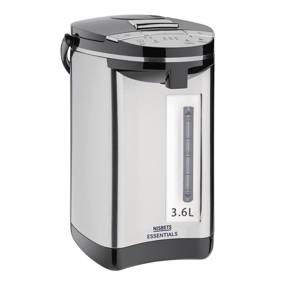 Nisbets Essentials Airpot Durable Temperature Control Water Boiler - 3.6 Litres
