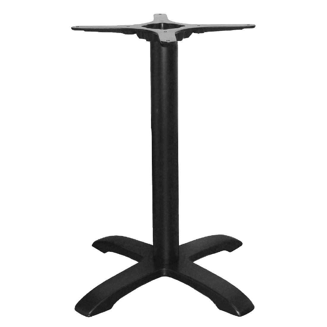 Bolero Cast Iron Four Leg Table Base - Adjustable Feet - 720(H)x420(W)mm