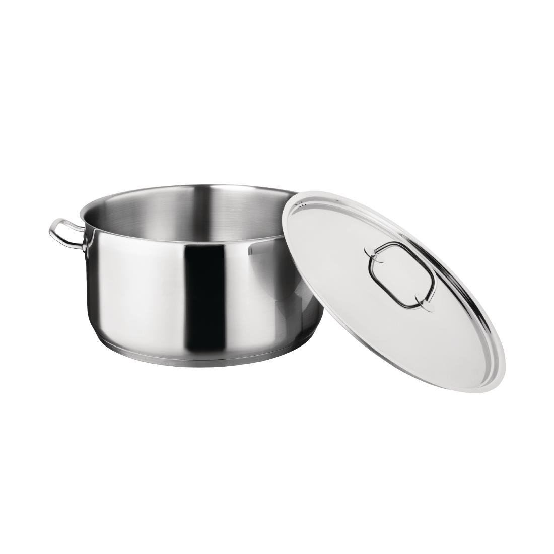 Nisbets Essentials Stew Pan Stainless Steel Induction Compatible 12L - 320mm