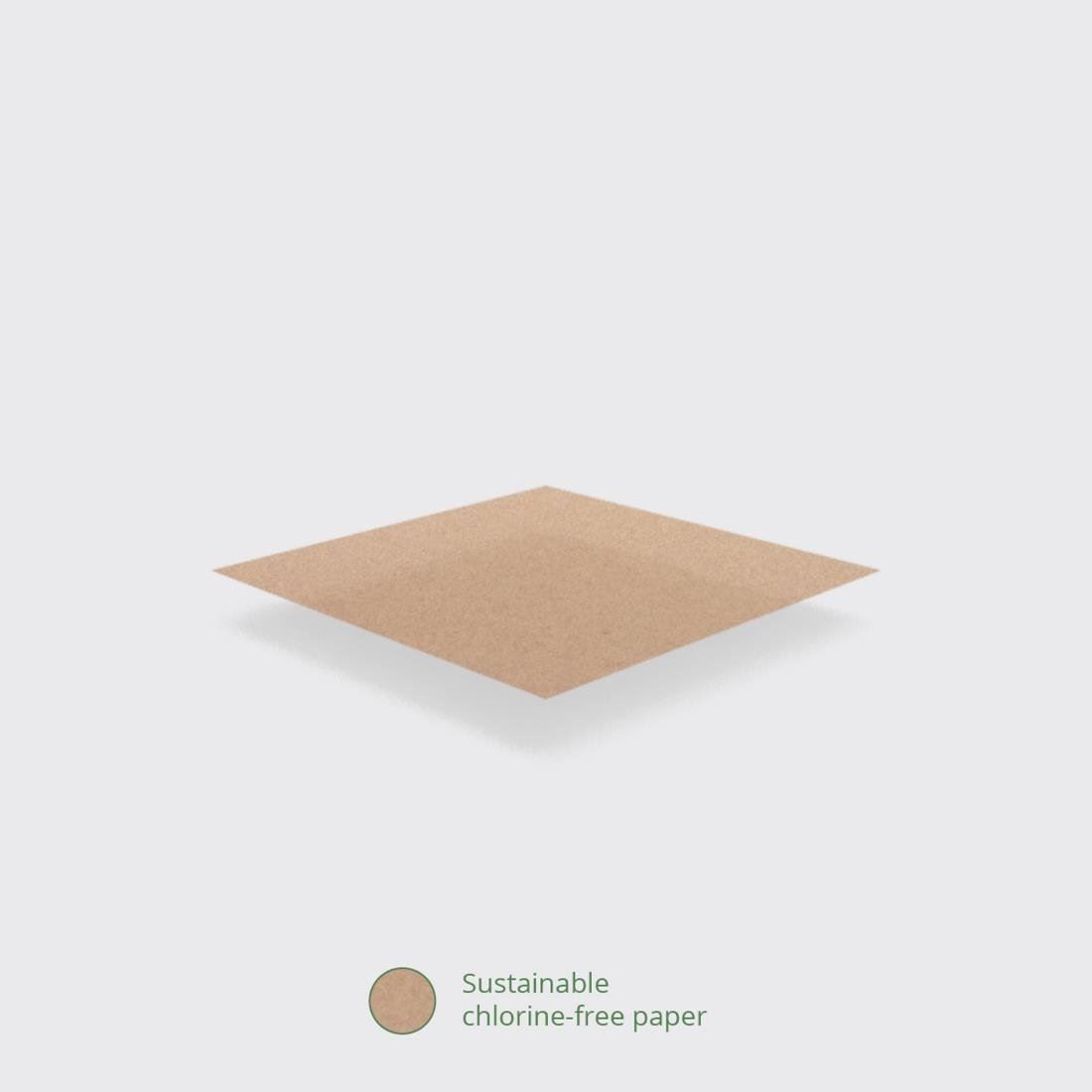 Vegware Compostable Unbleached Greaseproof Paper in Brown Paper - 380 x 275mm
