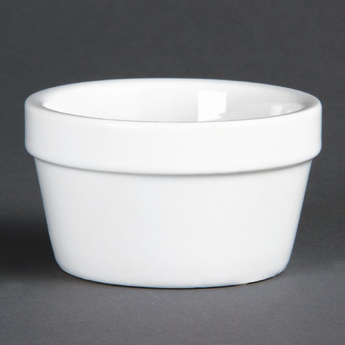 Pack of 6 Olympia Mediterranean Ramekins White 77mm Porcelain