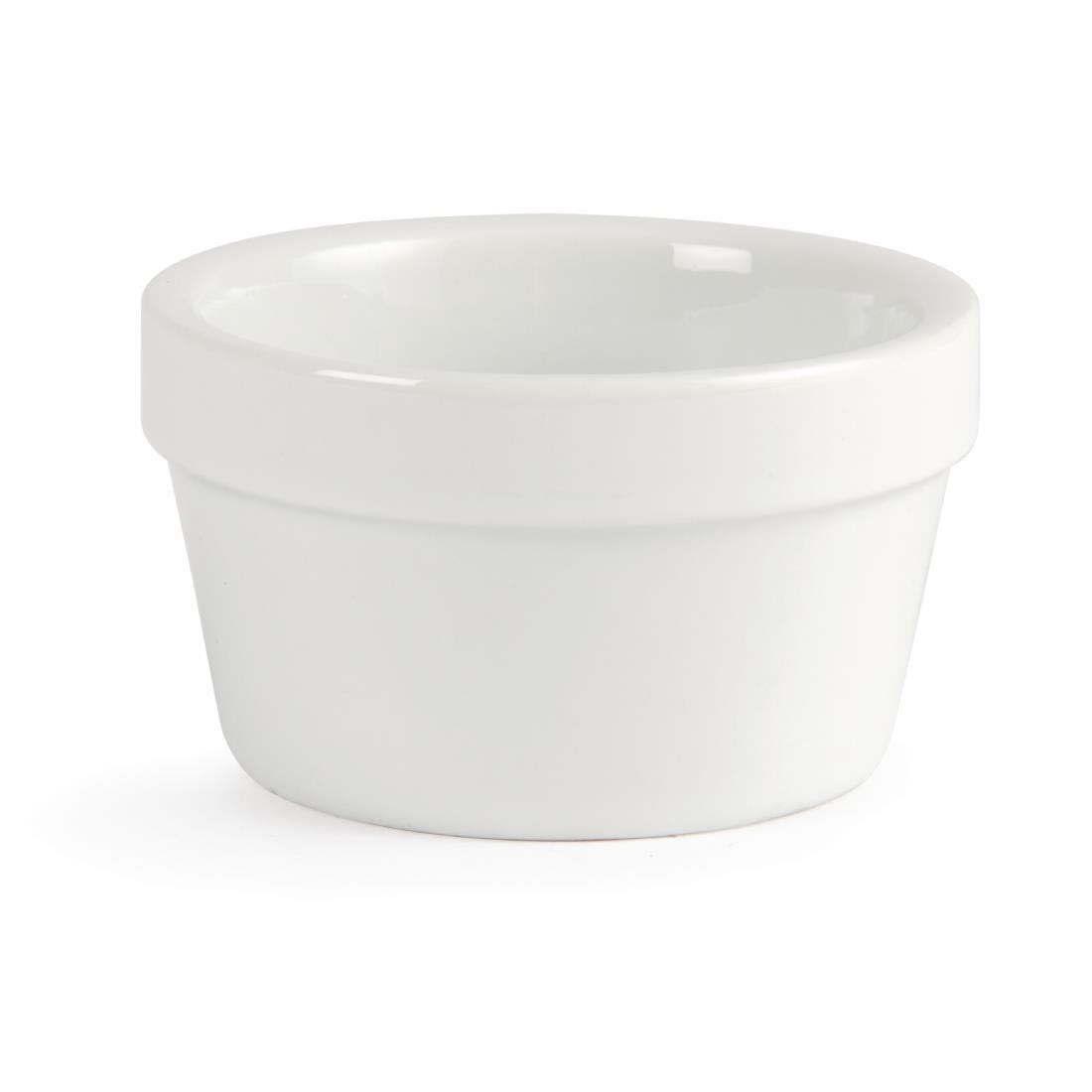 Pack of 6 Olympia Mediterranean Ramekins White 77mm Porcelain