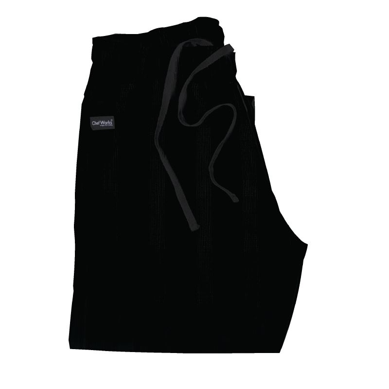 Chef Works Unisex Better Built Baggy Chefs Trousers in Black - Polycotton