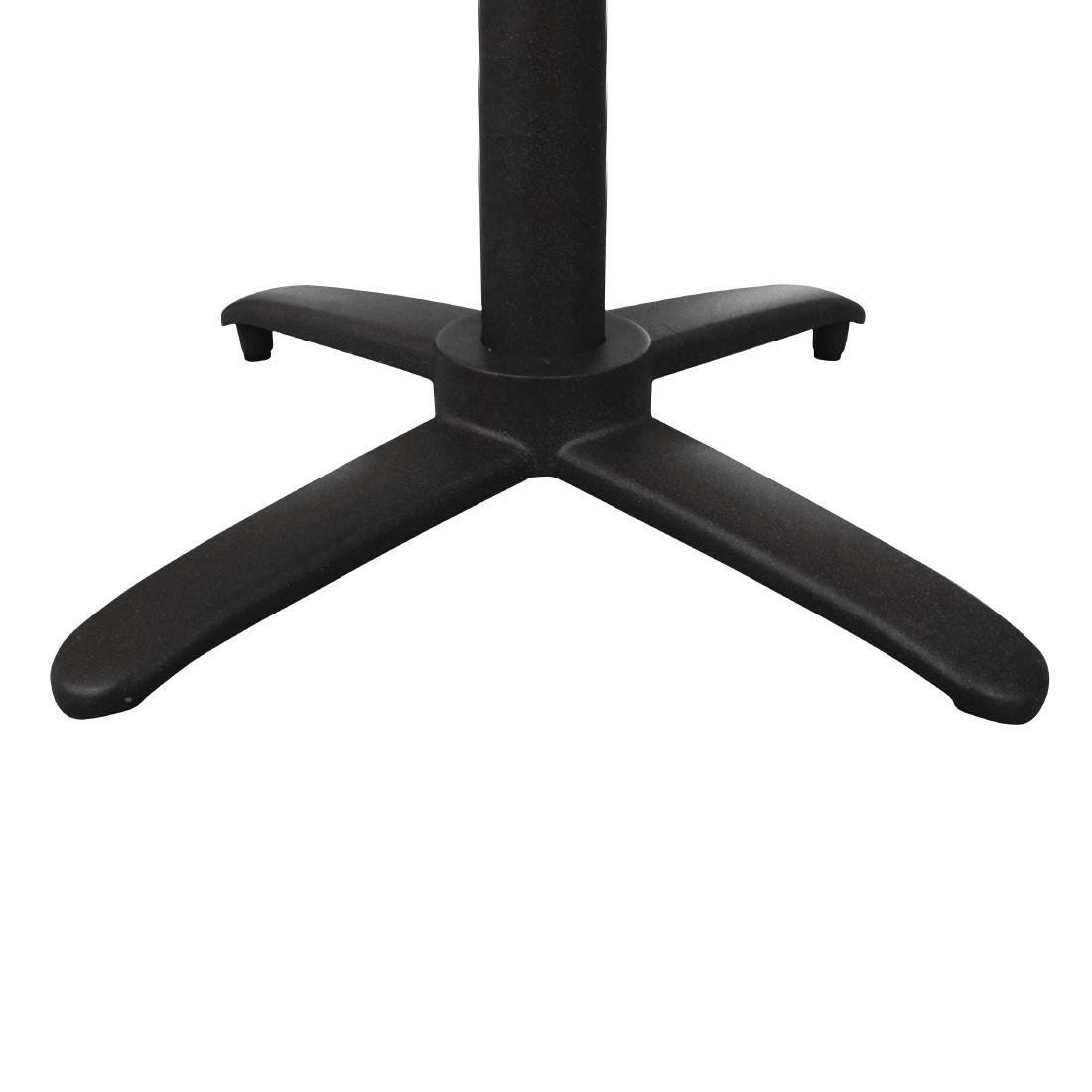 Bolero BAM0409 BLACK Aluminium Flip Top Table Base, Black