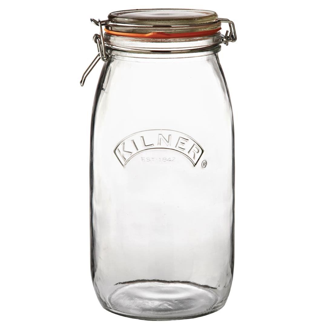 Kilner Clip Top Glass Preserve Jar Durable Air Tight Jam Spice Mason - 3000ml