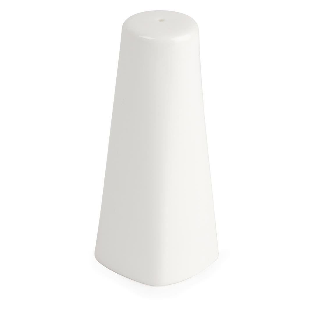 Lumina Fine China Salt Shaker in White for Hotels & Restaurants 100mm Pack of 6