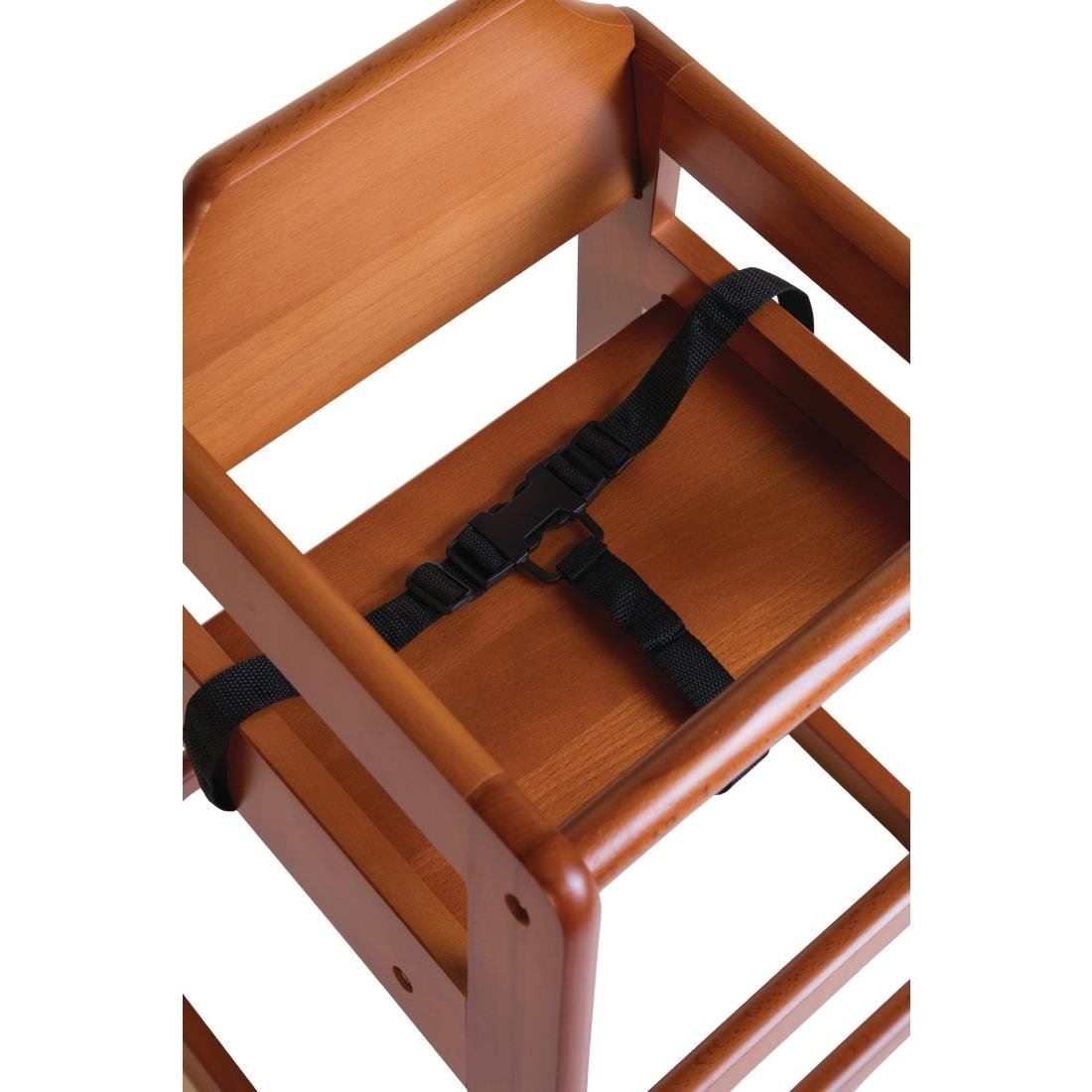 Bolero Wooden Highchair Seat in Dark Wood Finish - 750(H)x510(W)x510(D)mm