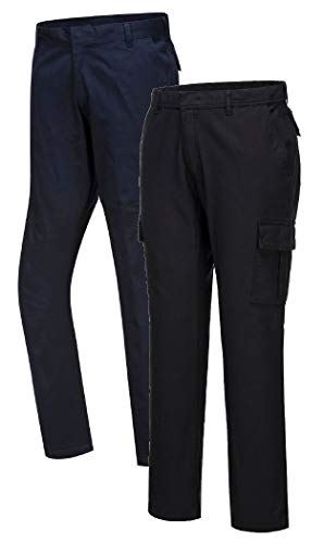 Portwest Slim Combat Trousers Slim Fit Pants Restaurant Staff Catering Uniform
