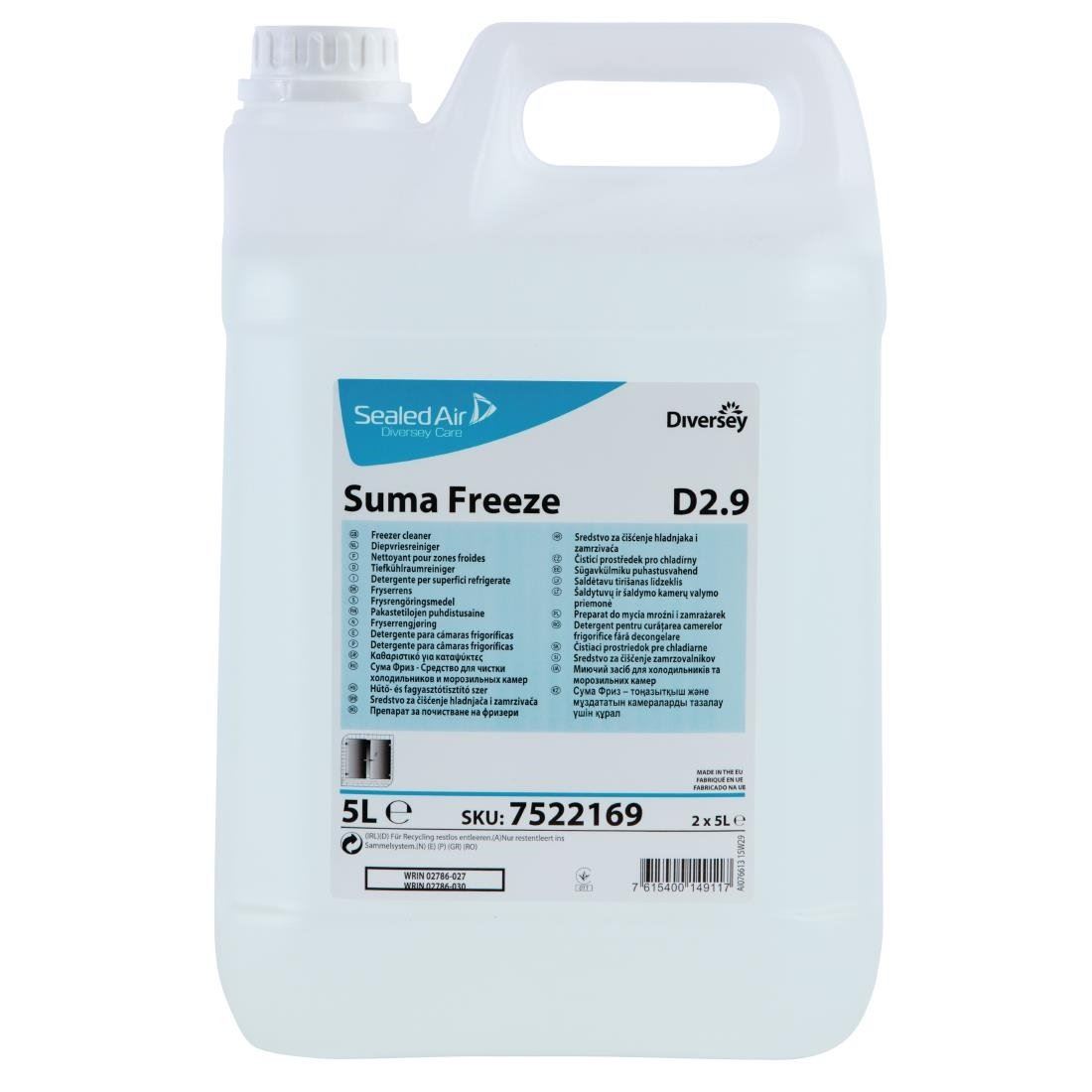 Diversey Suma D2.9 Freezer Cleaner with Powerful Solvents - Ready To Use - 5 L