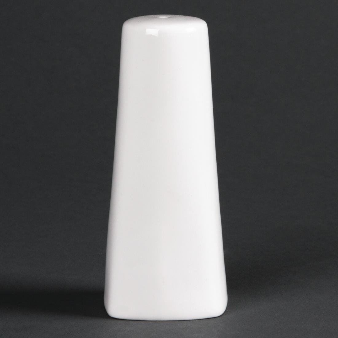 Lumina Fine China Salt Shaker in White for Hotels & Restaurants 100mm Pack of 6