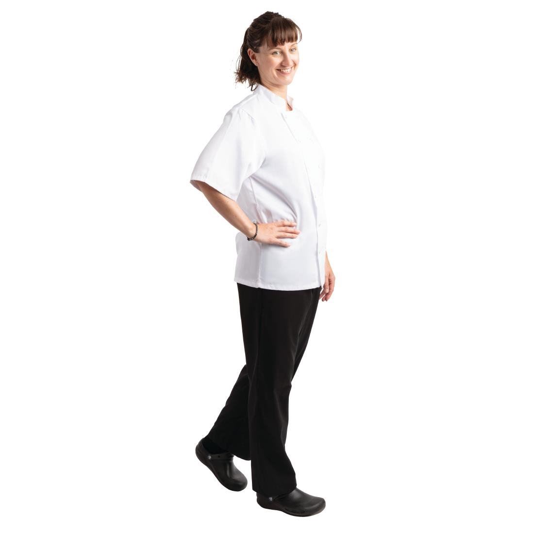 Whites Chefs Clothing Unisex Teflon Trousers in Black Polycotton - Easy Fit