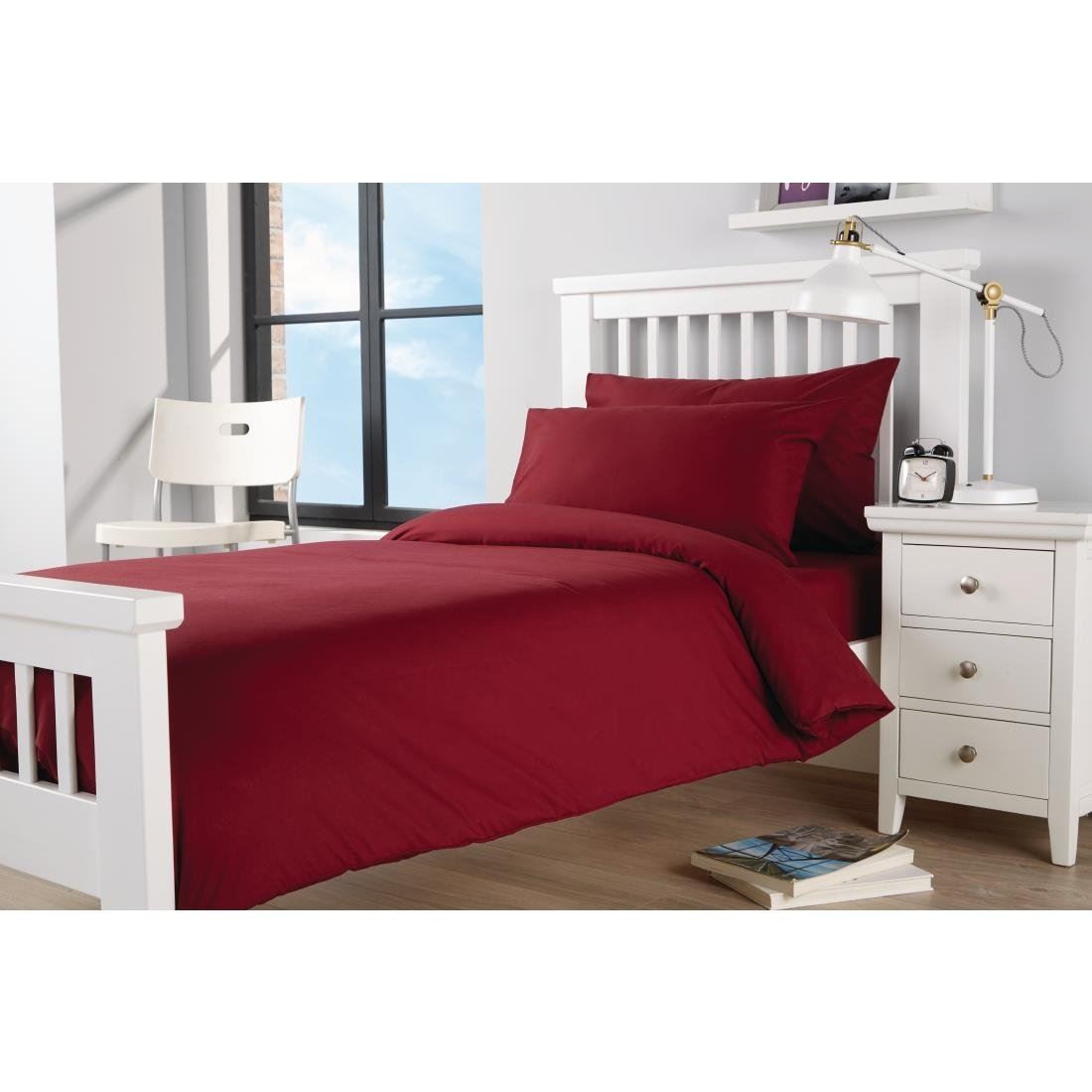 Mitre Essentials Spectrum Duvet Cover Polycotton in Red 30/30YC 144TC - Picture 4 of 5