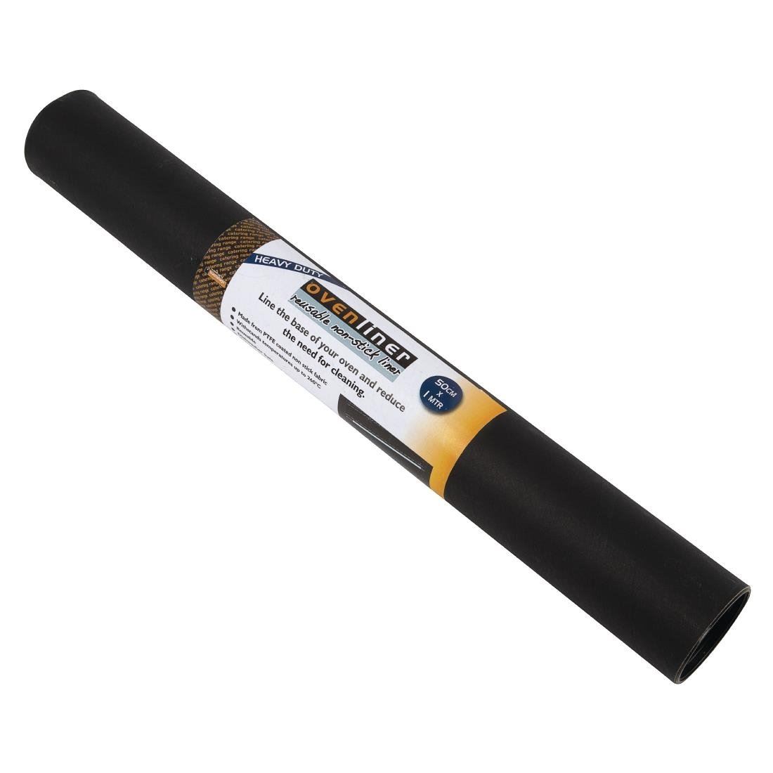 Heavy-Duty Oven Liner Black 500(W) x 1000(L)mm PTFE Coated Up to 260C