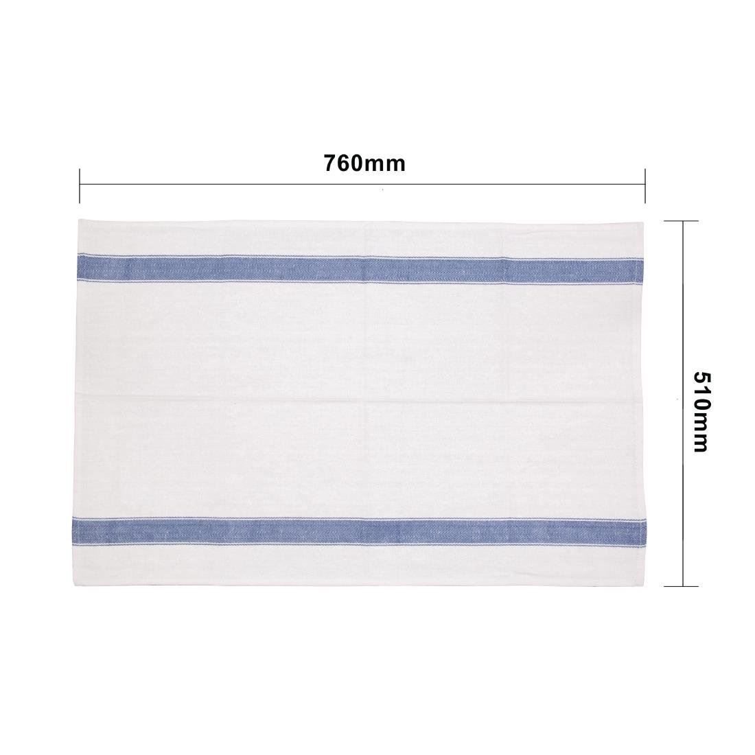 Vogue Heavy Tea Towel in Blue 70% Cotton and 30% Polyester 30 x 20