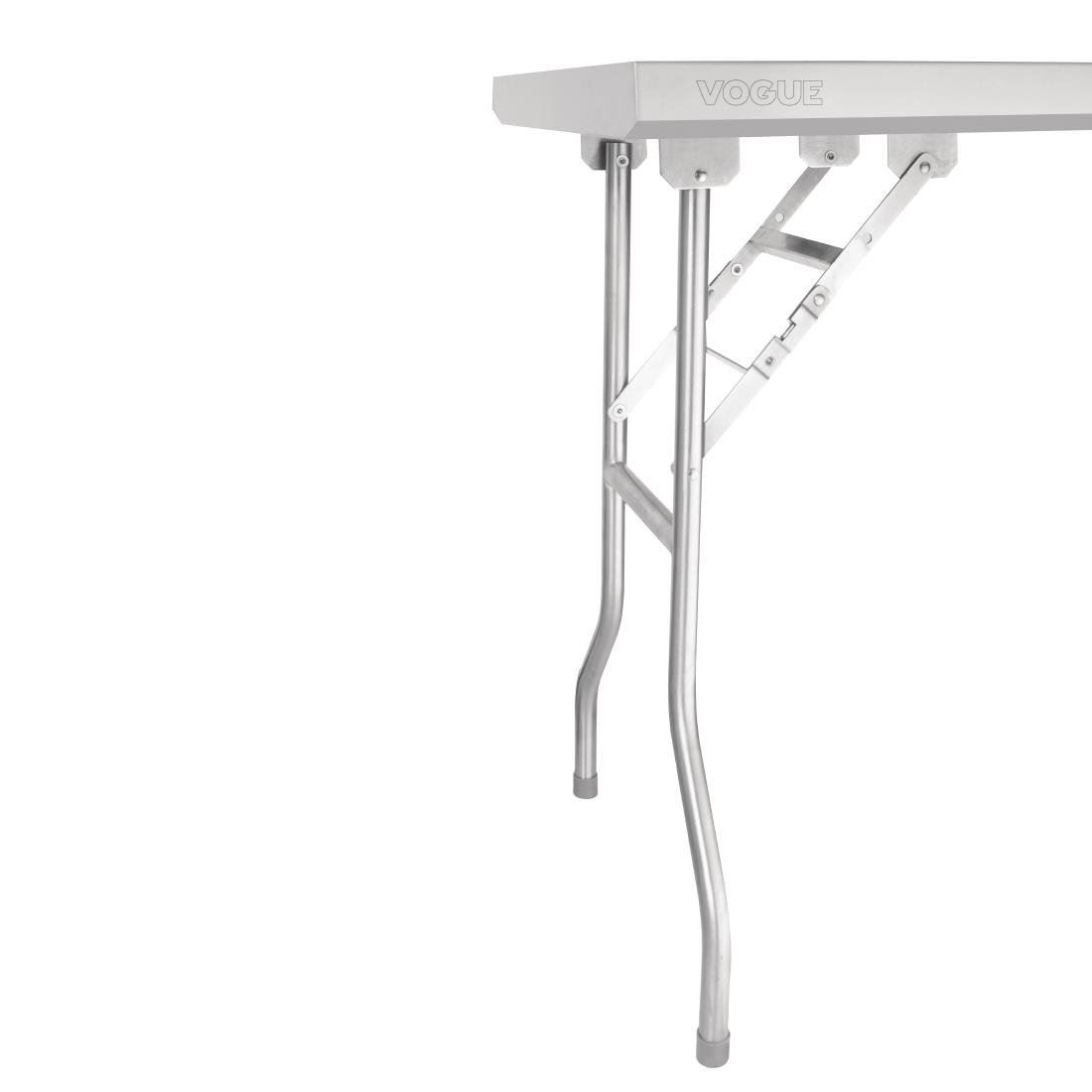 Vogue Stainless Steel Folding Work Table Sturdy Durable Kitchen Outdoor Indoor