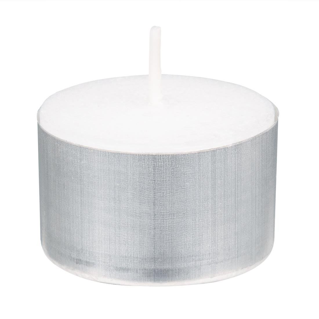 75 X Olympia 8 Hour Tealights White Wax Candles Mood Lighting