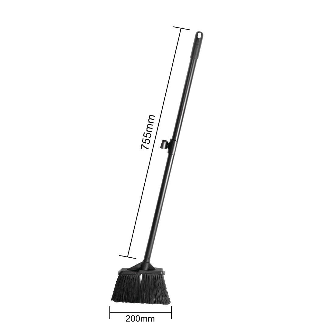 Jantex Lobby Dustpan and Broom in Black with Wind Break Cover