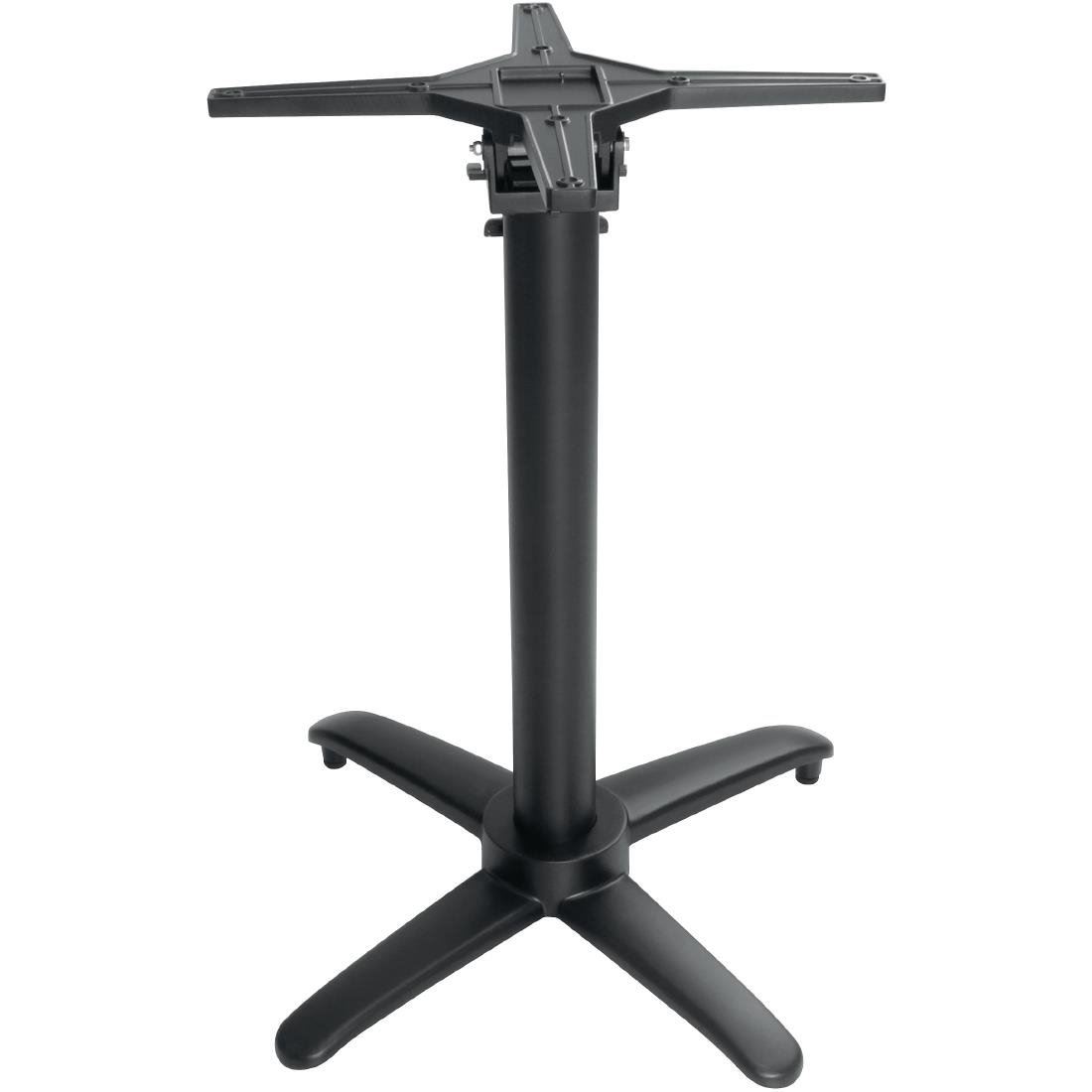 Bolero BAM0409 BLACK Aluminium Flip Top Table Base, Black