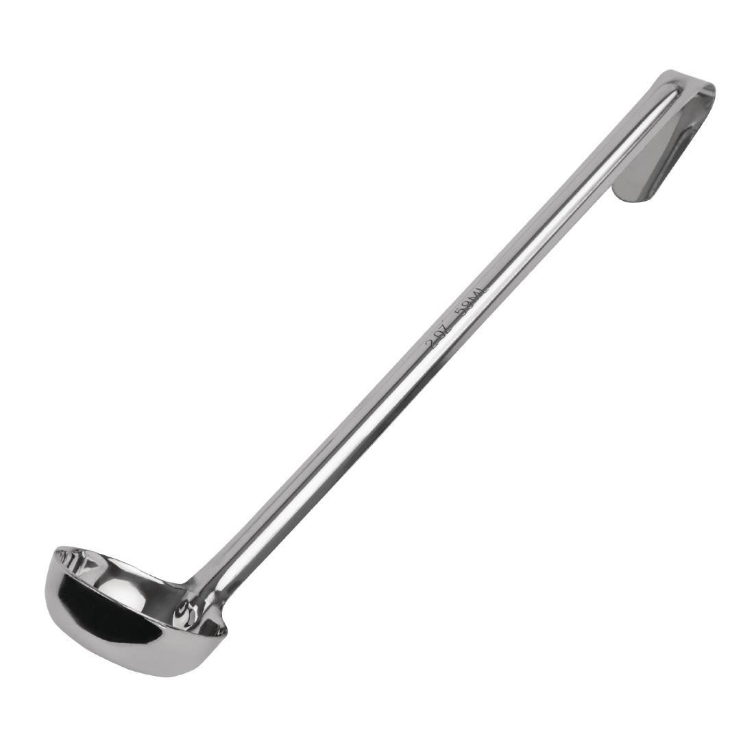 Vogue Flat Bottom Ladle Made of Stainless Steel 2oz/ 60ml 312(L) x 64(Ø)mm