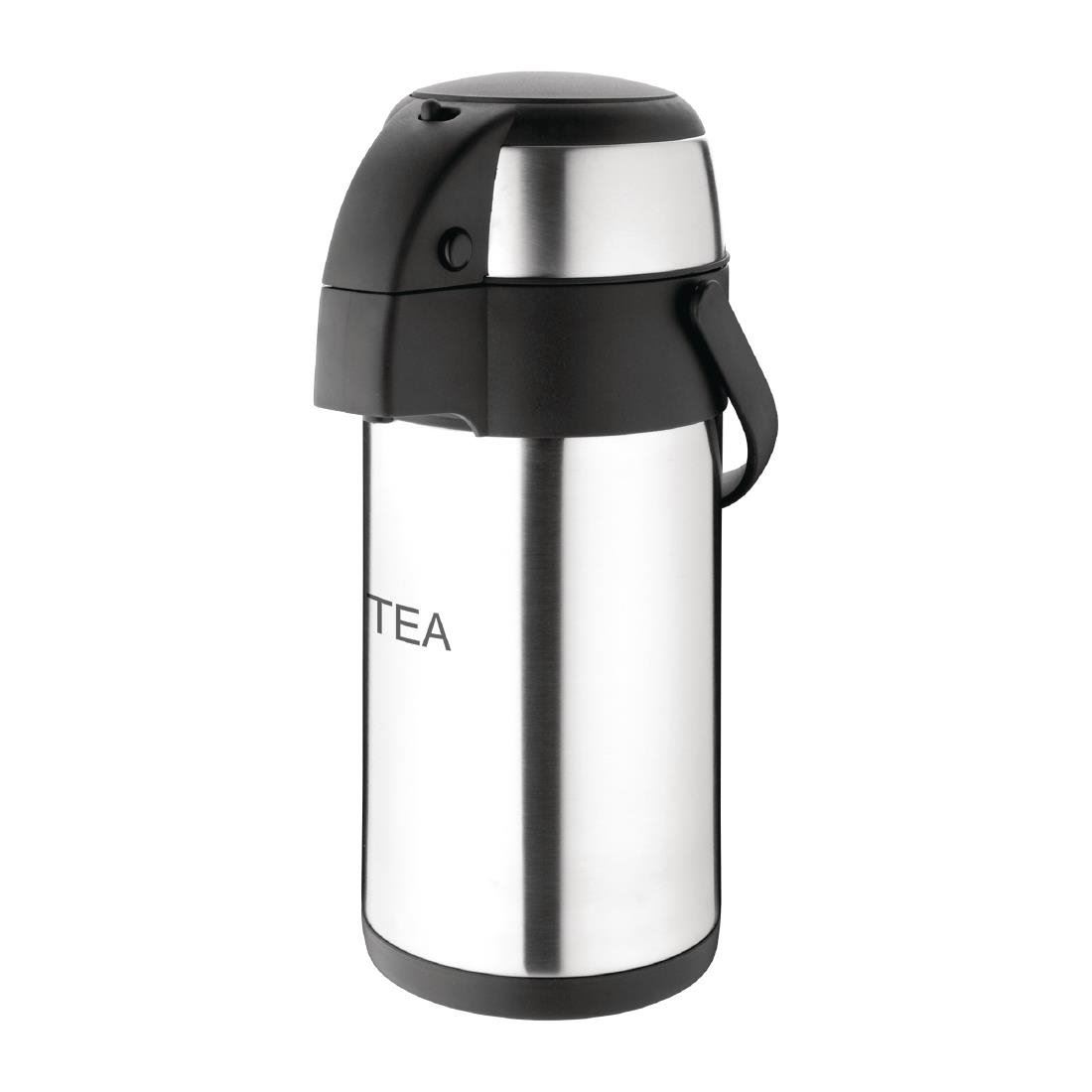Olympia Pump Action Airpot Thermos Stainless Steel with Swing Carry Handle 3L