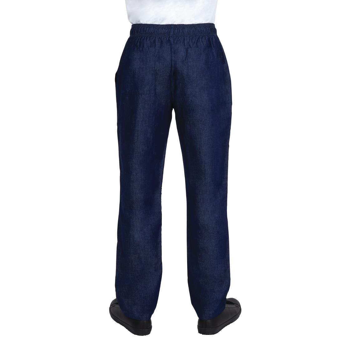Whites NY Denim Chef Trousers - 100% Cotton - Loose Fitting - Lightweight