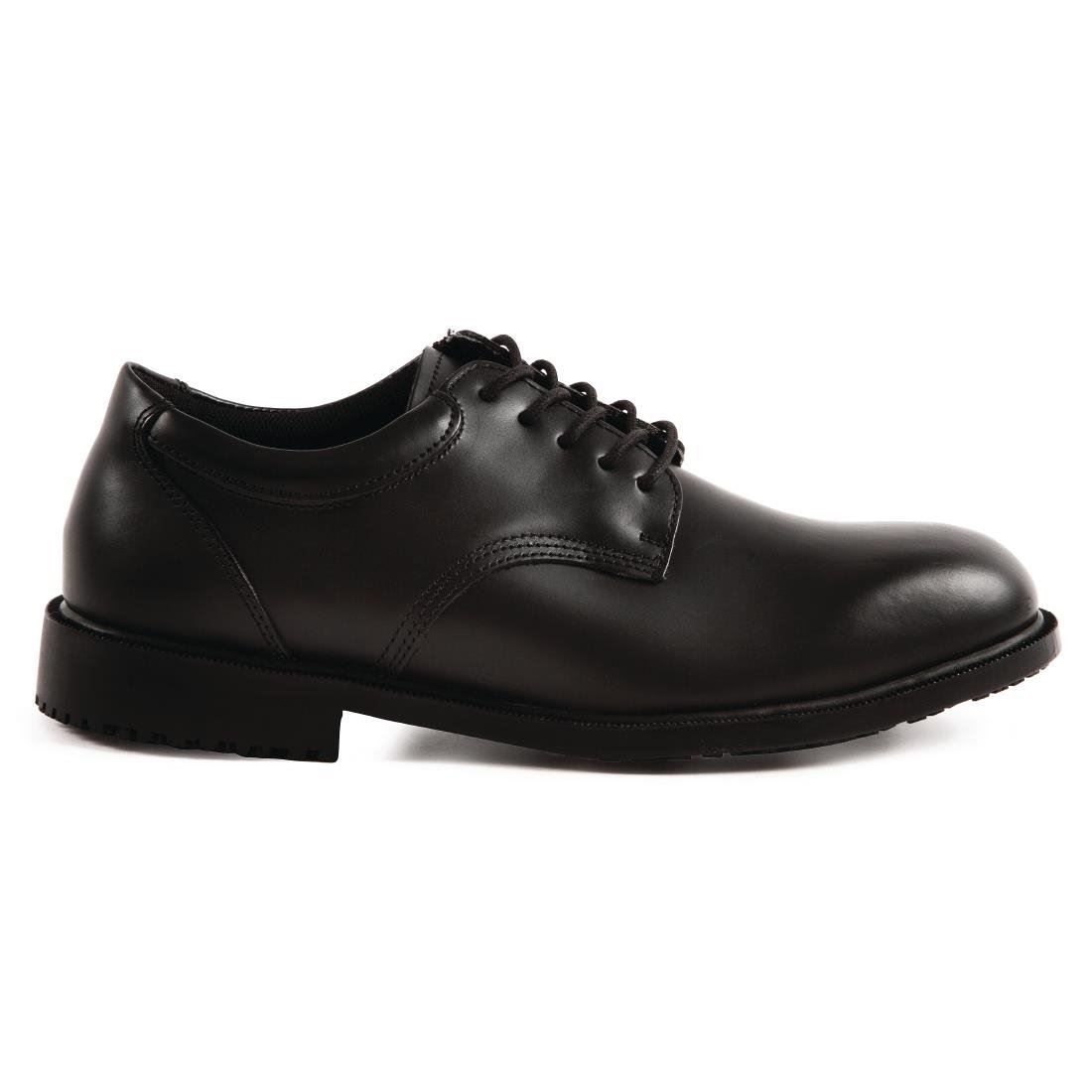 Shoes For Crews Men`s Dress Shoes in Black Leather Upper - Water Resistant