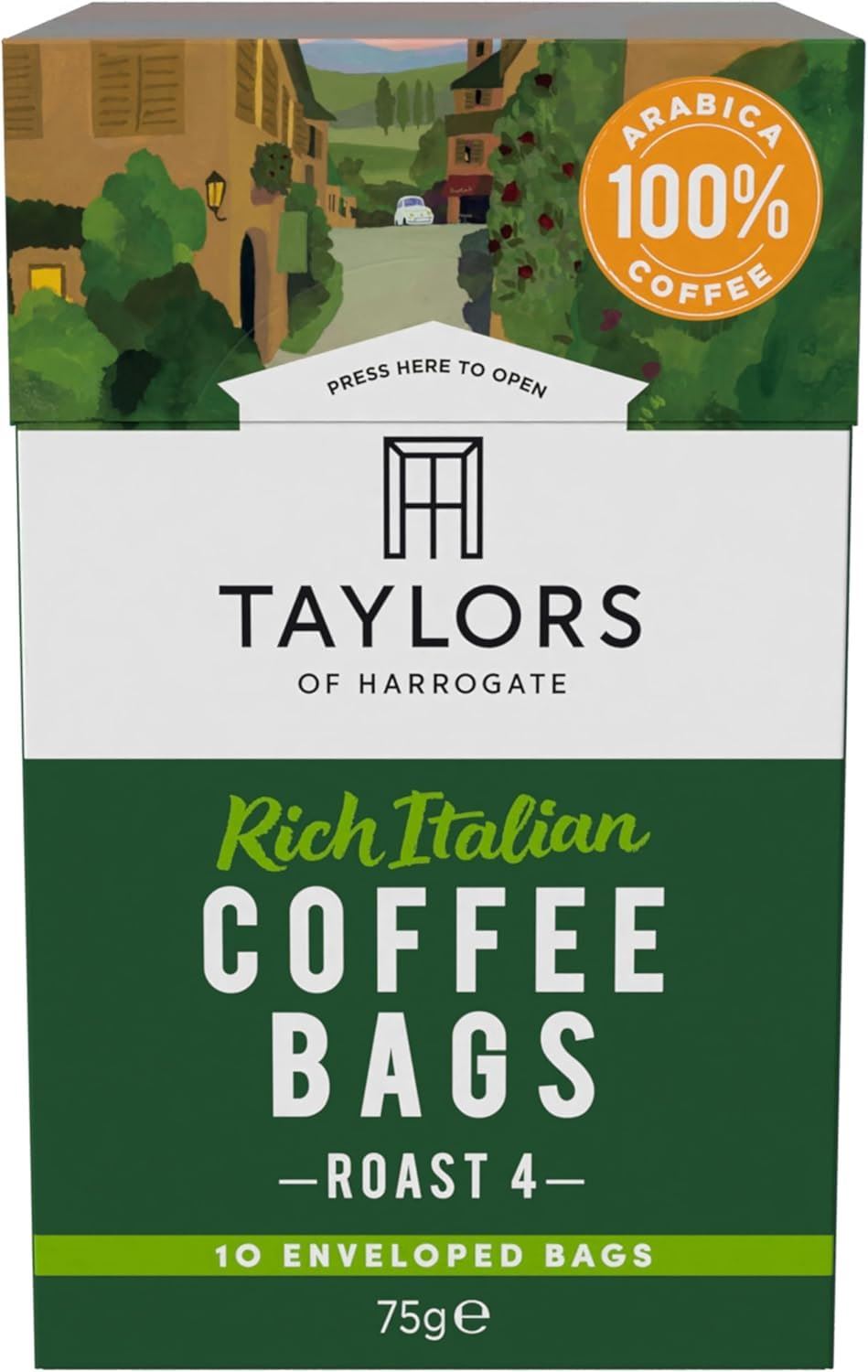 Rich Italian Coffee Bags Taylors of Harrogate Roast 4 Arabica Brew 10 Enveloped