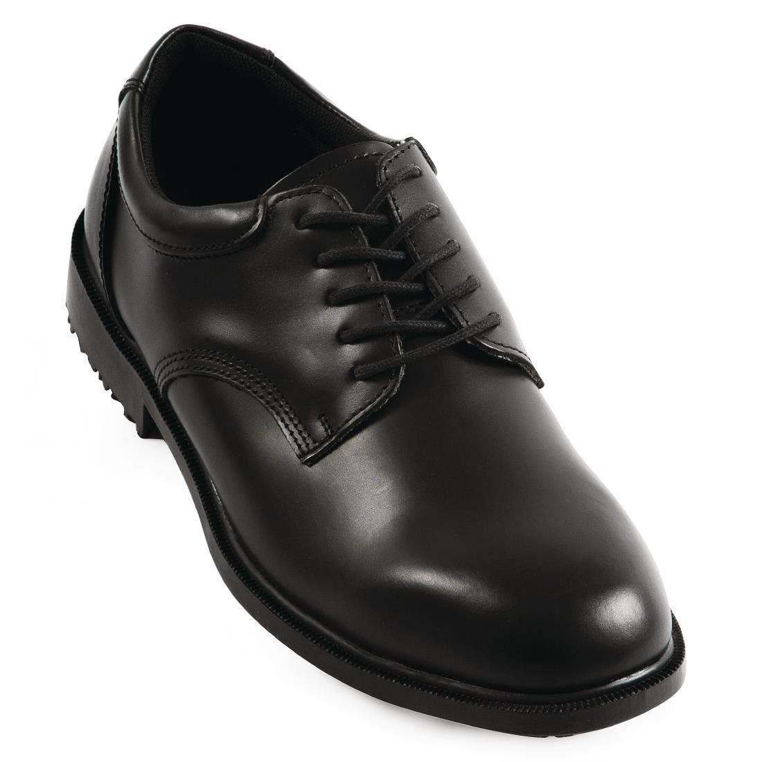 Shoes For Crews Men`s Dress Shoes in Black Leather Upper - Water Resistant