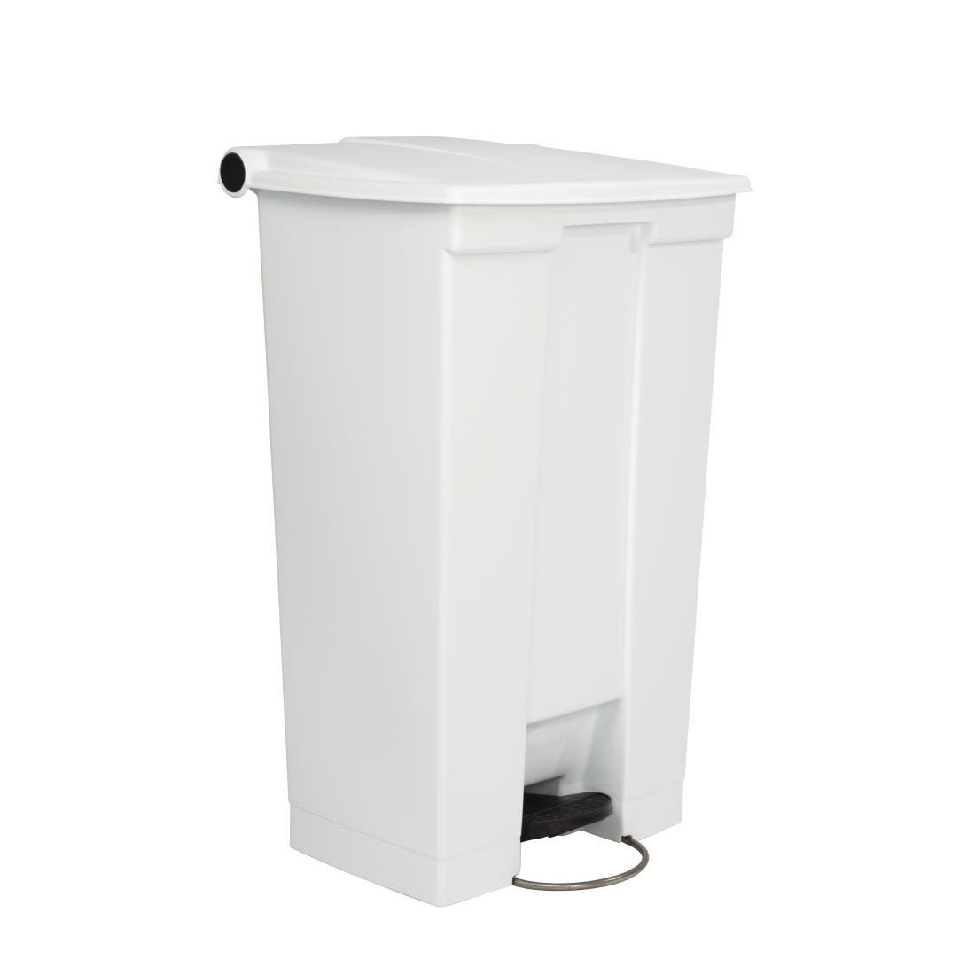 Rubbermaid Step on Container in White with Tight Fitting Lid Minimise Odour 87L