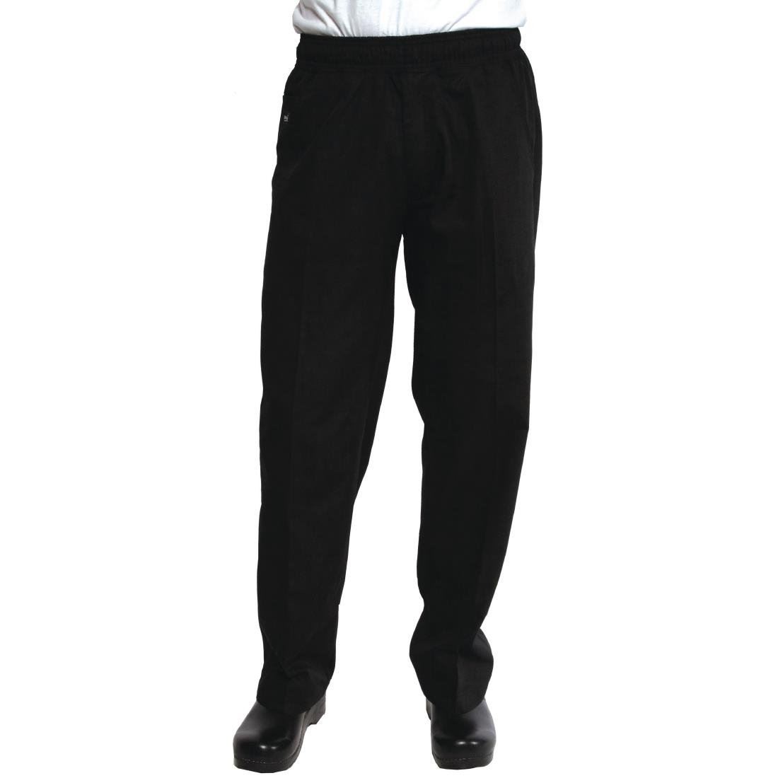 Chef Works Unisex Better Built Baggy Chefs Trousers in Black - Polycotton