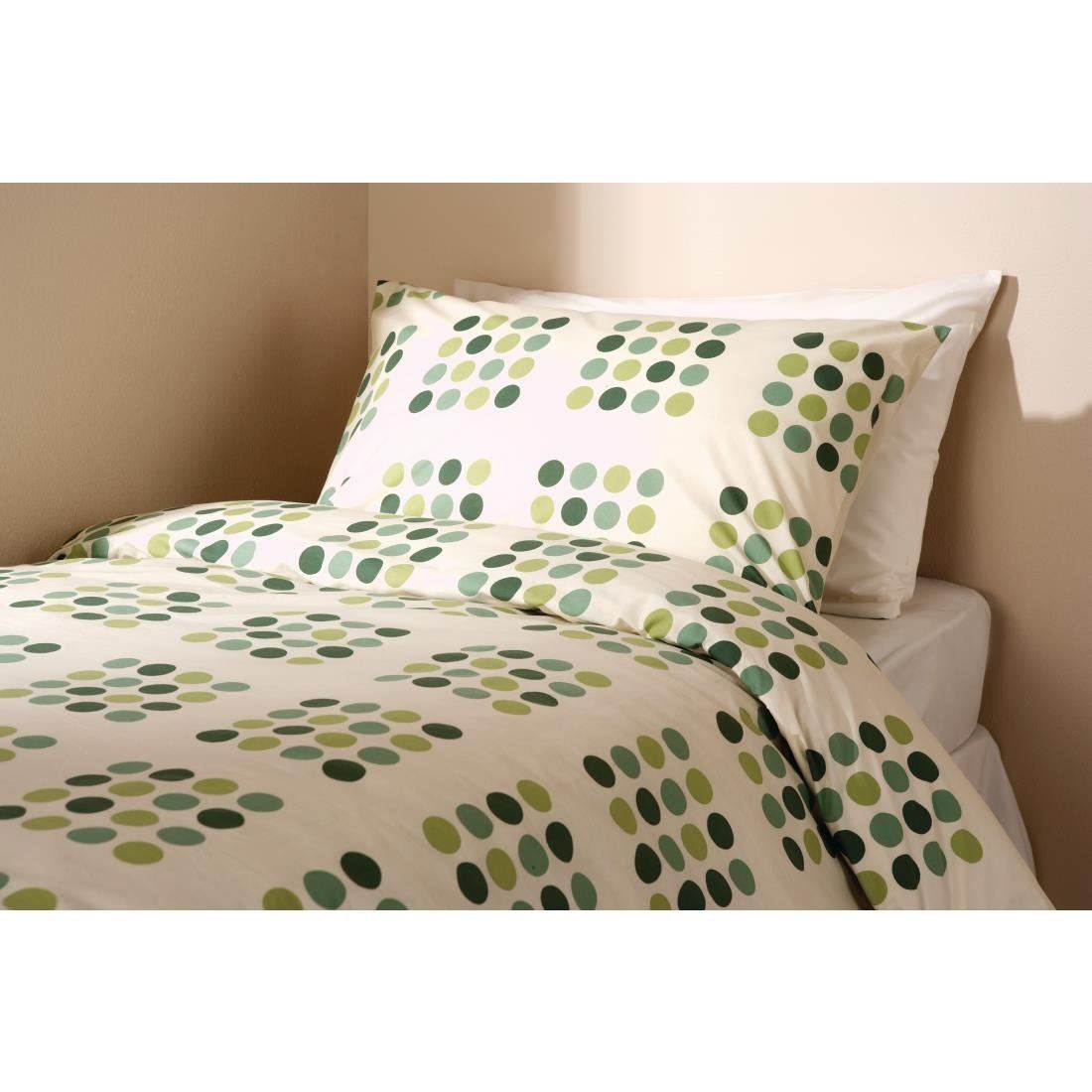 Mitre Essentials Memphis Duvet Cover Polycotton in Green 30/30YC 144TC - Picture 2 of 3