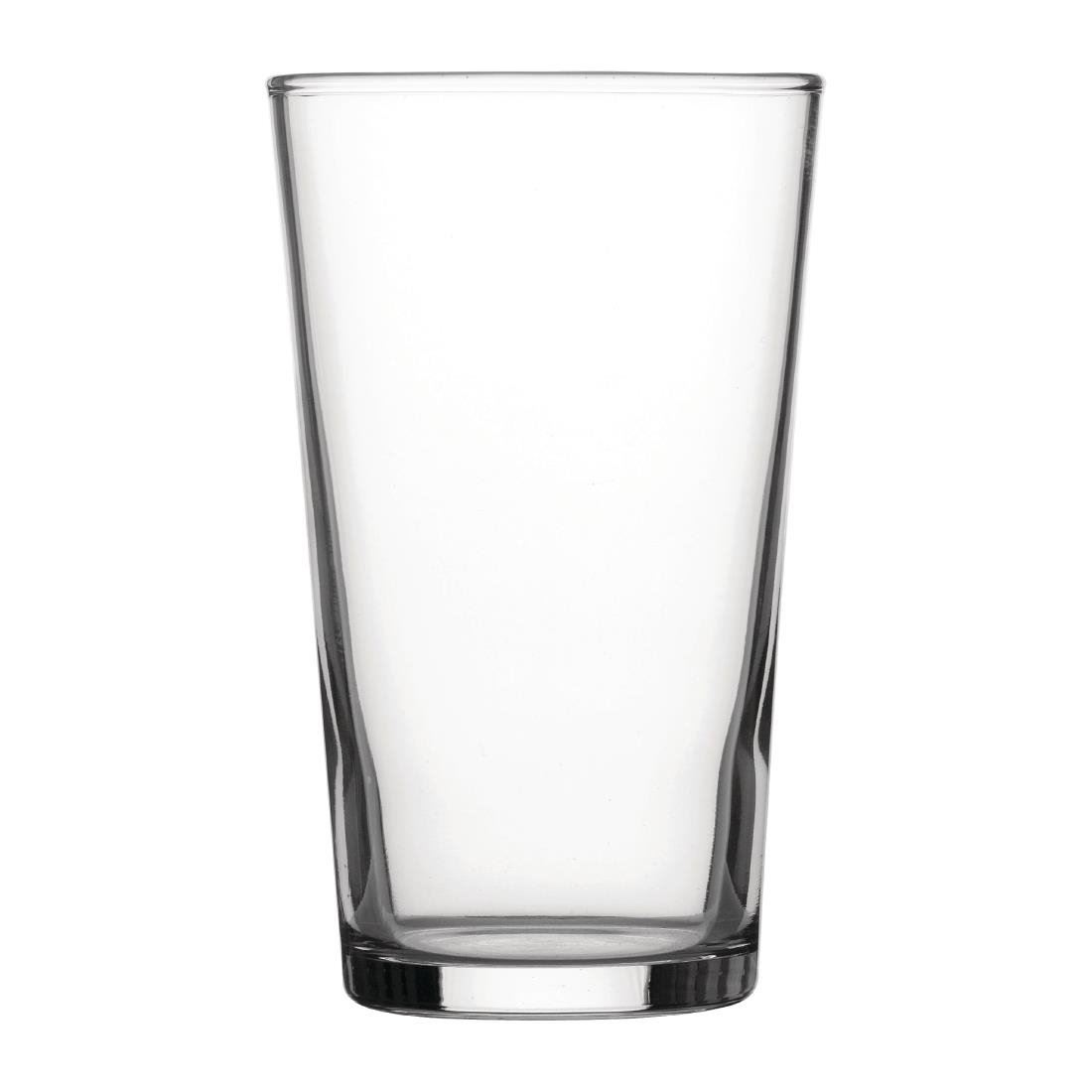 Utopia Conical Beer Glasses in Toughened Glass - 280 ml - Pack of 48