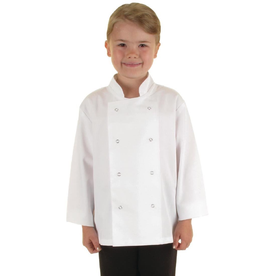 Whites Children's Unisex Chef Jacket with Easy Clip on Stud Buttons - Picture 2 of 3