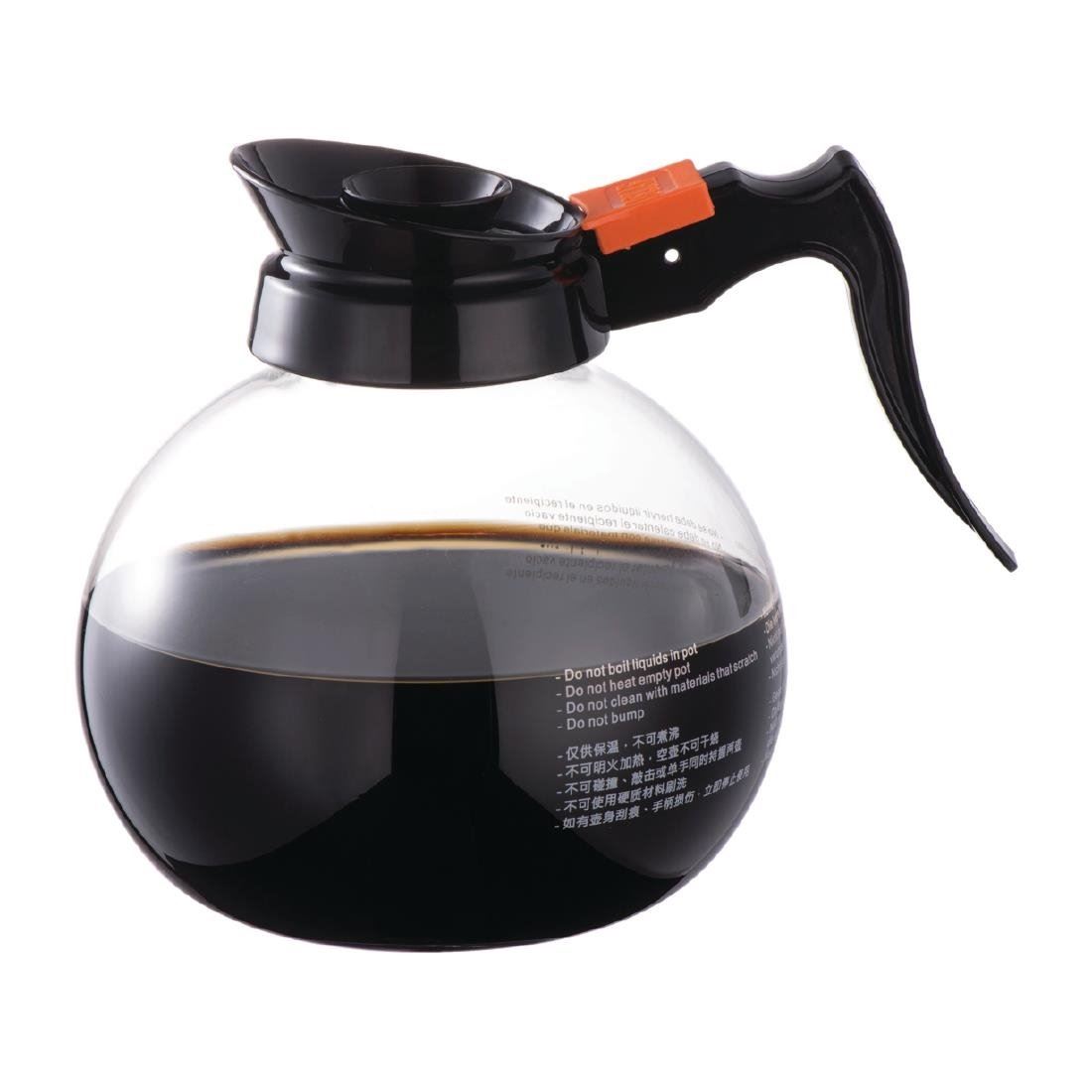 Coffee Jug in Black Made of Glass Fits Buffalo Commercial Coffee