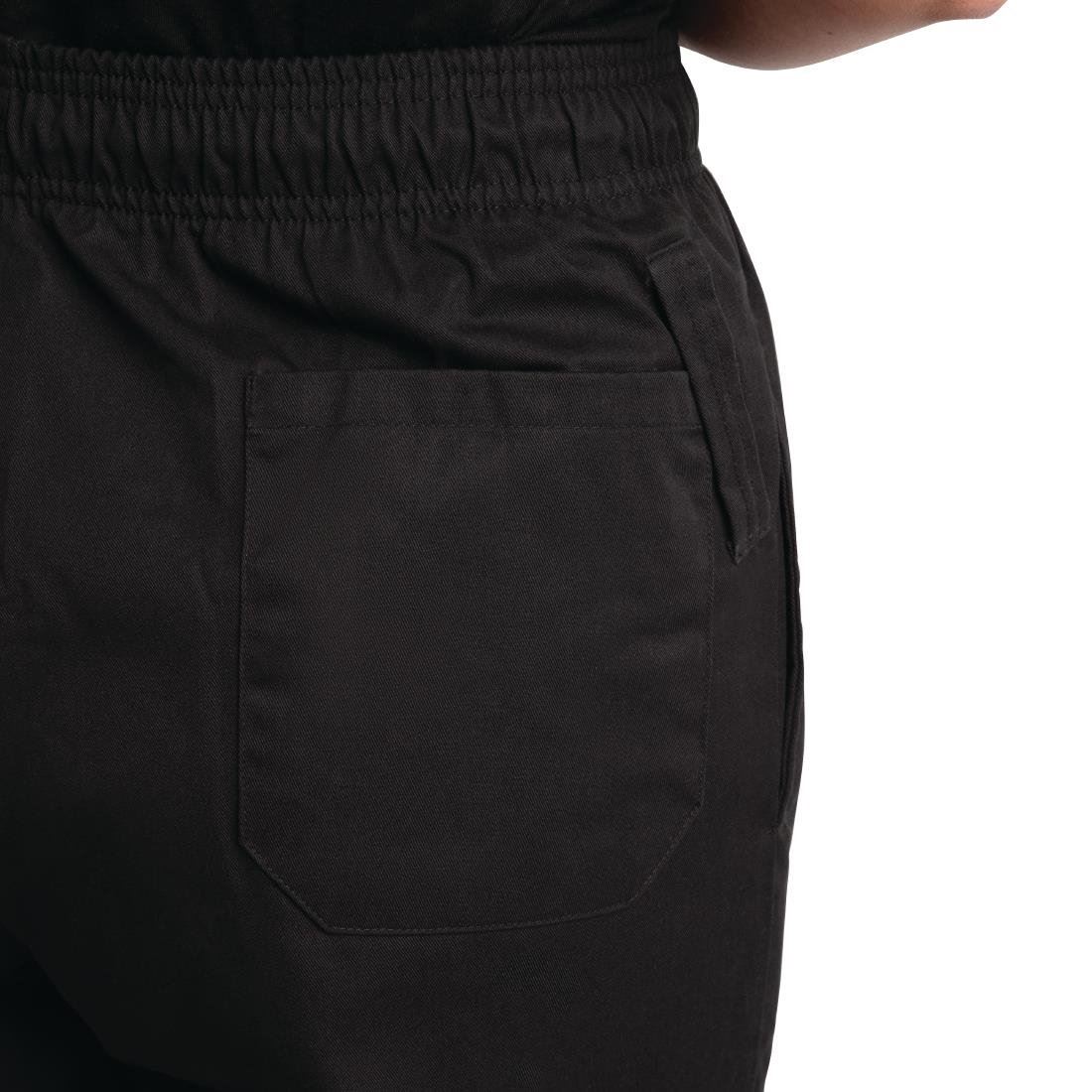 Whites Chefs Clothing Unisex Teflon Trousers in Black Polycotton - Easy Fit