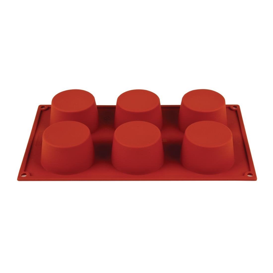 Pavoni Formaflex Silicone 6 Muffin Mould Oven Freezer and Dishwasher Safe
