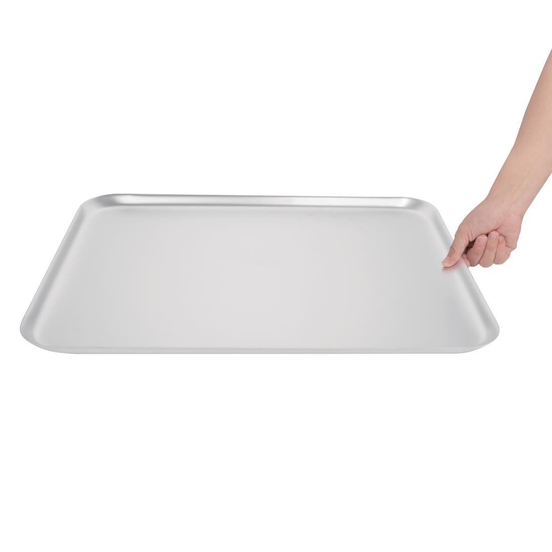 Vogue Baking Sheet for Oven Made of Aluminium 20mm Deep - 527x425mm
