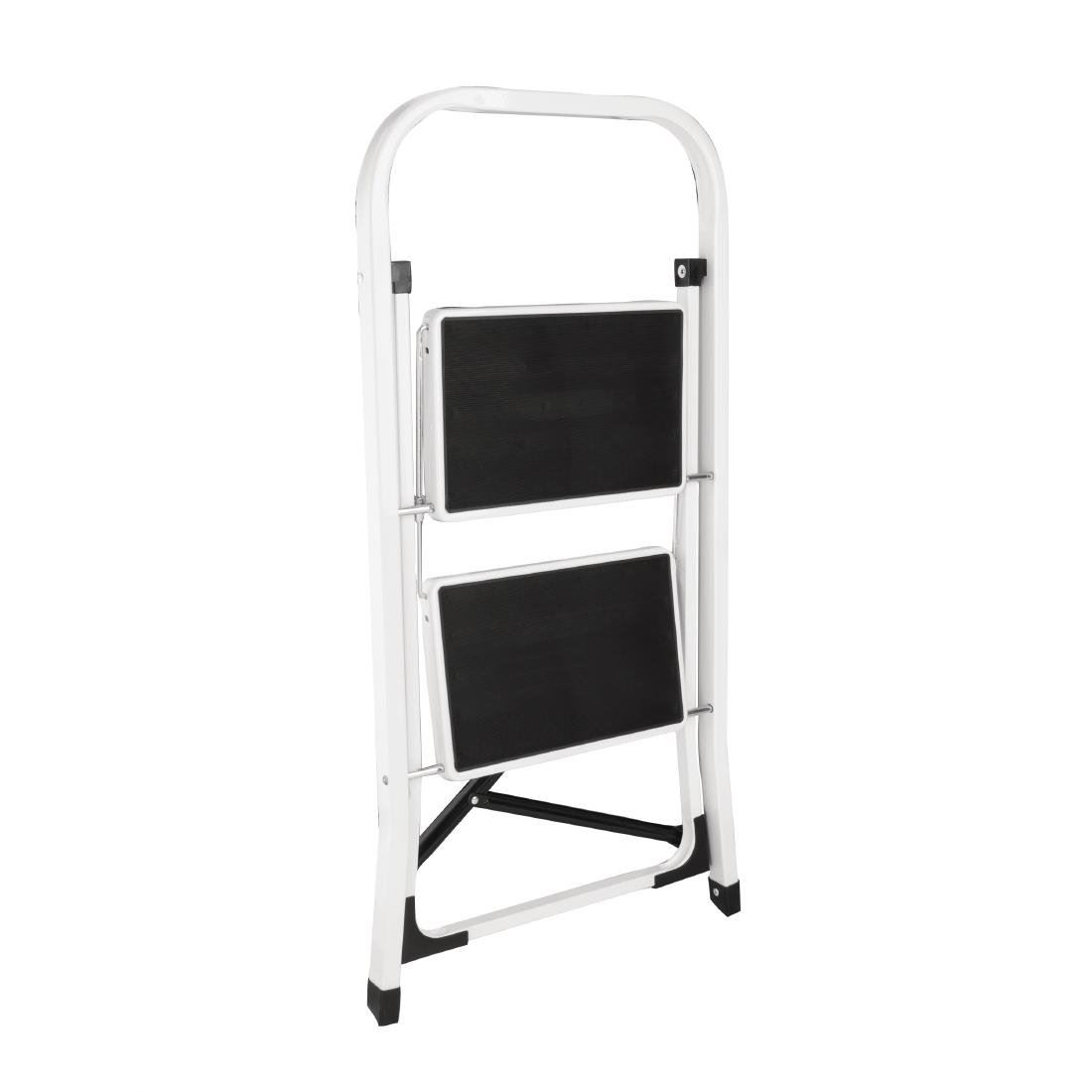 Vogue Folding Step Stool Chair Seat 2 Tread Made of Durable Sturdy Steel