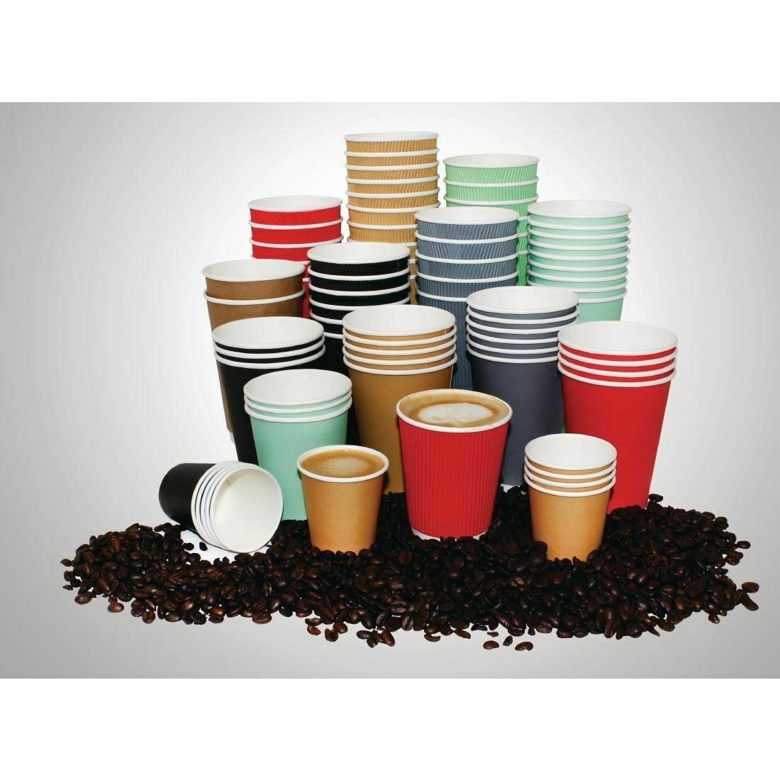 Fiesta Takeaway Coffee Cups Single Wall Tea Water Hot Drink 340Ml 1000pc