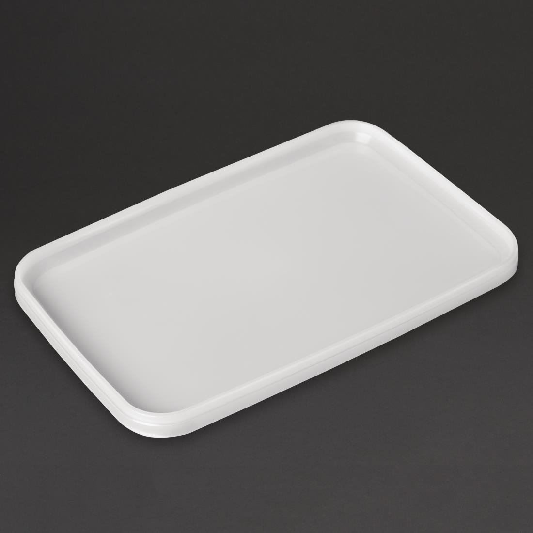 Nisbets Lids in White Plastic for Ice Cream Container - 1.2 L - Pack of 40