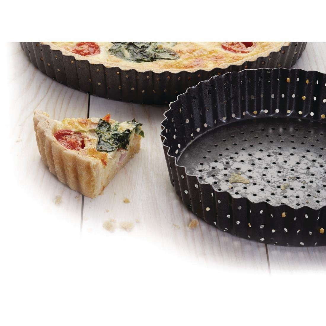 Master Class Crusty Bake Quiche Tin - Perforated Holes & Dishwasher Safe - 330mm