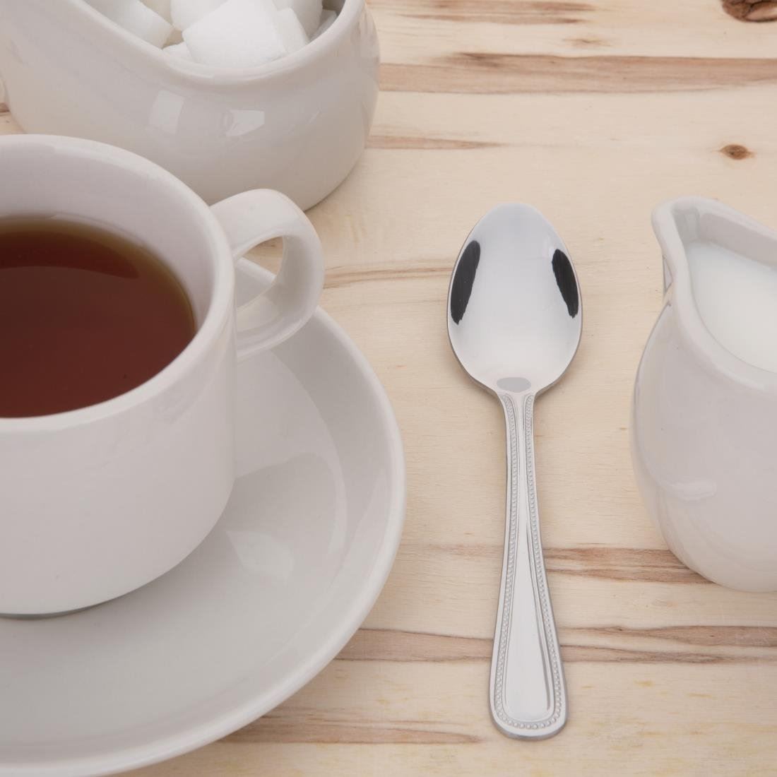 Olympia Bead Teaspoon - Pack x12 - Stainless Steel 18/0 - 140(L)mm